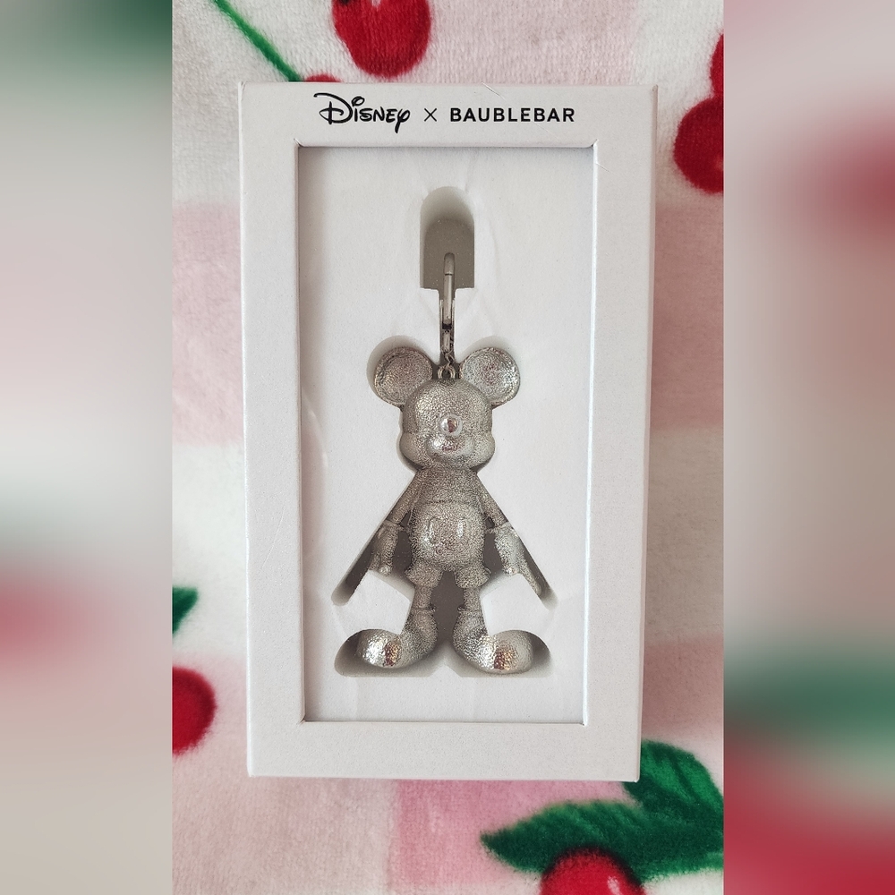 Baublebar Disney Silver Mickey Keychain Charm